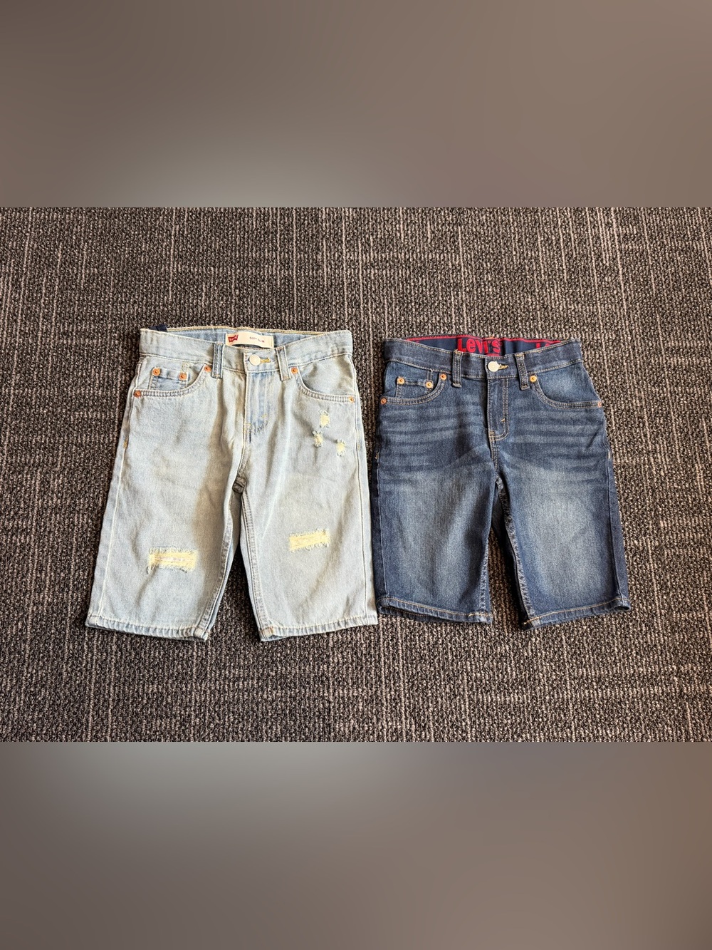 Levi's Light Blue & Dark Blue Kids Denim Shorts - 2 Pack